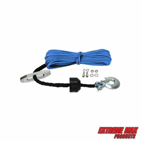 Extreme Max Extreme Max 5600.3099 The Devil's Helper Complete Synthetic ATV Winch Rope Kit - Blue 5600.3099